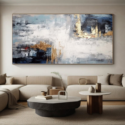 Giant Abstract Art for Vertical Farming Greenhouses - Commissioned Mixed Media on Canvas