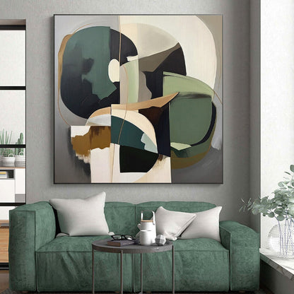 Huge Modern Abstract Painting for Contemporary Reading Nook Alcove Wall