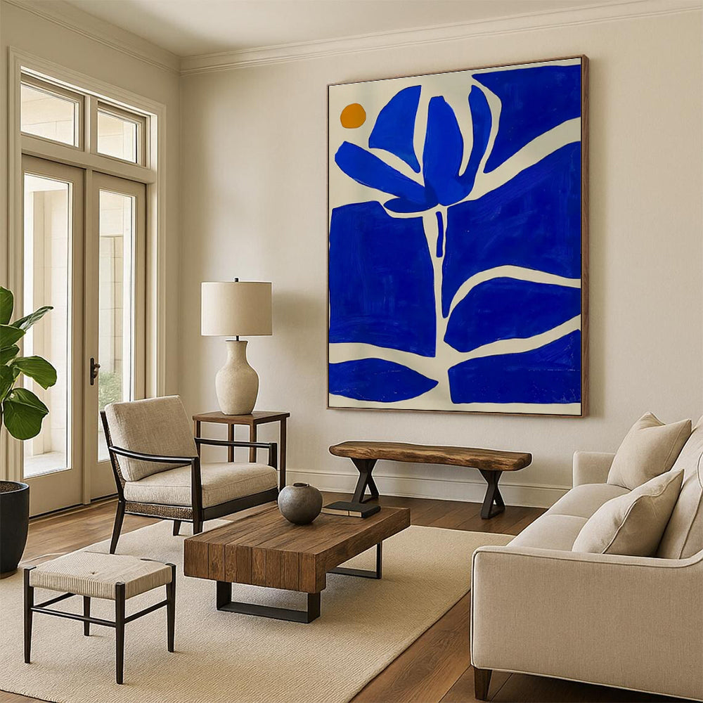xtra-Large Contemporary Abstract Painting Ideal for Hotel Lobbies