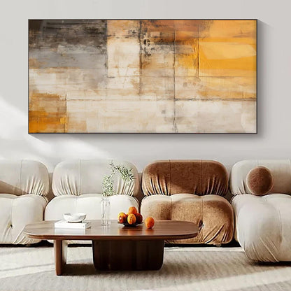 Oversized Hand-Painted Modern Abstract Painting for Family Home Guest Suites
