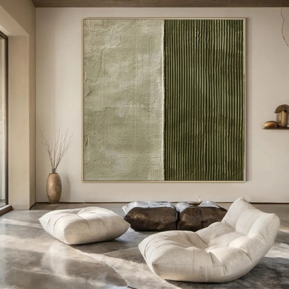 Large Abstract Canvas for Home Theater Recliner Areas - Commissioned Oil on Canvas