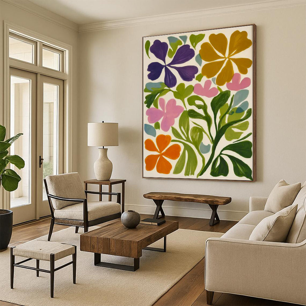 Large Modern Abstract Artwork for Library Reading Zones