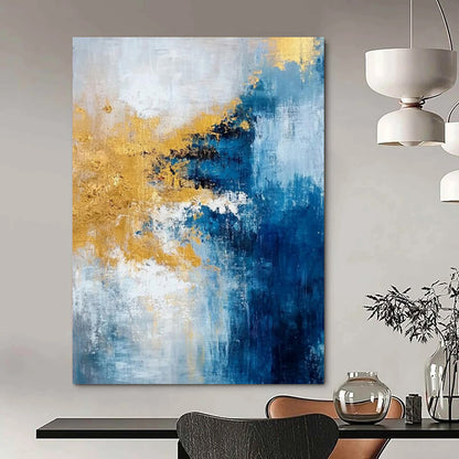 Extra-Huge Hand-Painted Modern Abstract Canvas for Luxury Villa Home Theaters