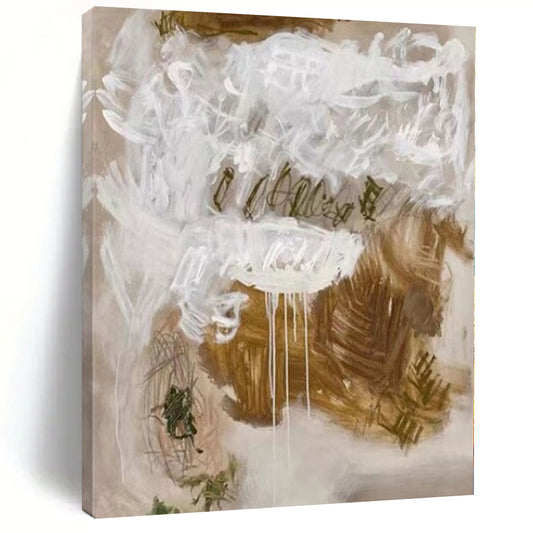 Large Hand-Painted Contemporary Abstract Wall Art for Family Home Pet Corners