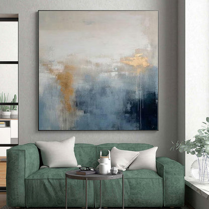 Monumental Custom Abstract Painting for Sunroom Skylight Walls