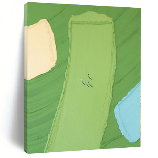Custom Hand-Painted Abstract Canvas for Bedroom and Office