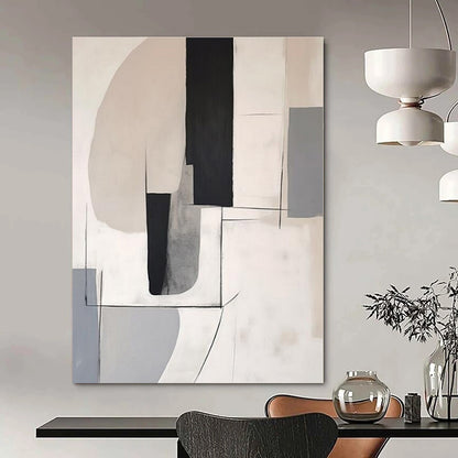 Large-Scale Hand-Painted Abstract Canvas for Living Room and Bar