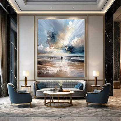 Hand-Painted Personalized Abstract Art for Dining Room and Entryway