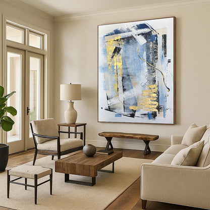 Immense Made-to-Order Abstract Canvas for Kitchen Pantry Feature Walls