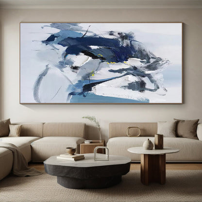 Large-Scale Hand-Painted Abstract Canvas for Dining Room Banquet Wall