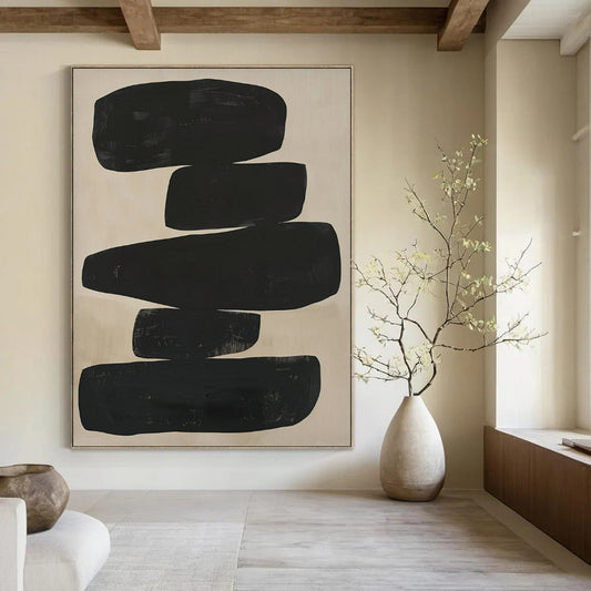 Colossal Hand-Painted Modern Abstract Art for University Lecture Hall Auditoriums
