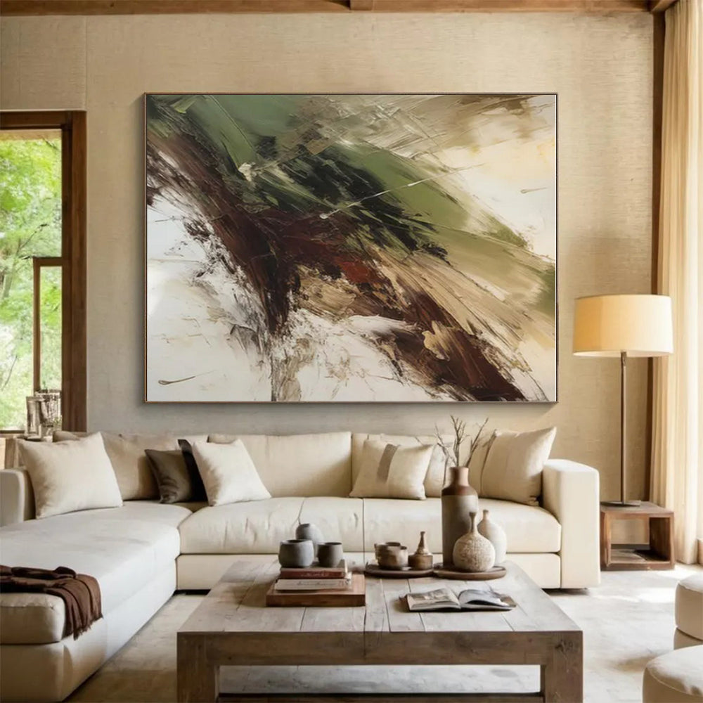 Super-Sized Modern Abstract Art for Home Library Cozy Reading Atmosphere