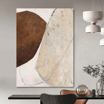 Giant Abstract Art for Treehouse Interiors - Hand-Painted Mixed Media on Canvas