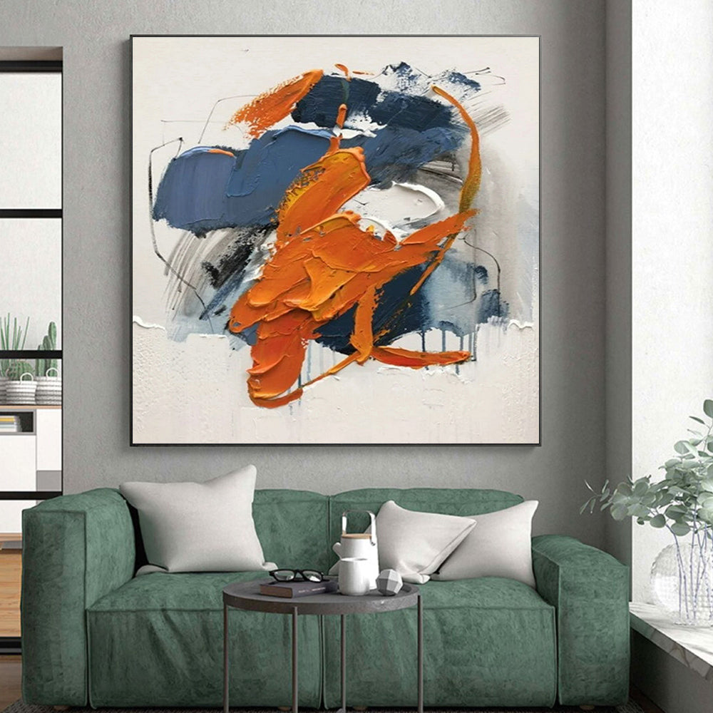 Huge Hand-Finished Abstract Painting for Hallway Stair Landing Wall LargeART0613