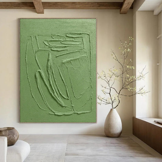 Oversized Abstract Wall Art for Home Library Ladders - Commissioned Acrylic on Linen