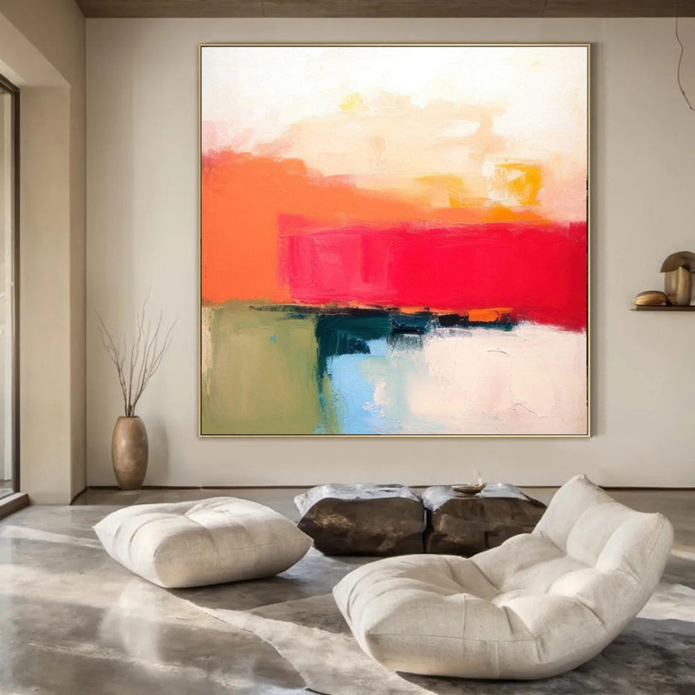 Extra-Vast Hand-Painted Modern Abstract Artwork for Villa Outdoor Living Areas