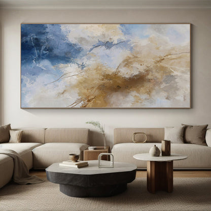 Large Custom Abstract Painting for Home Bar Lounges