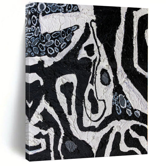 Giant Abstract Art Deco Mural - Commissioned Mixed Media for Boutique Hotel Suites