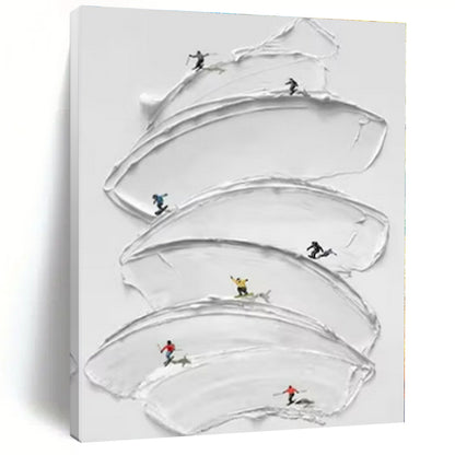 Large-Scale Hand-Painted Abstract Art for Dining Room and Hotel Lobby