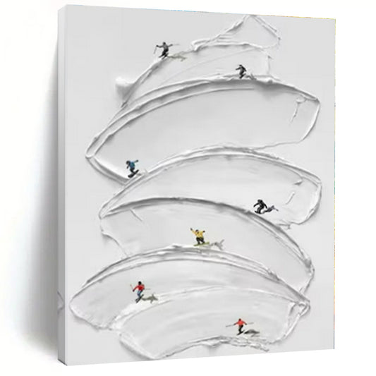 Large-Scale Hand-Painted Abstract Art for Dining Room and Hotel Lobby