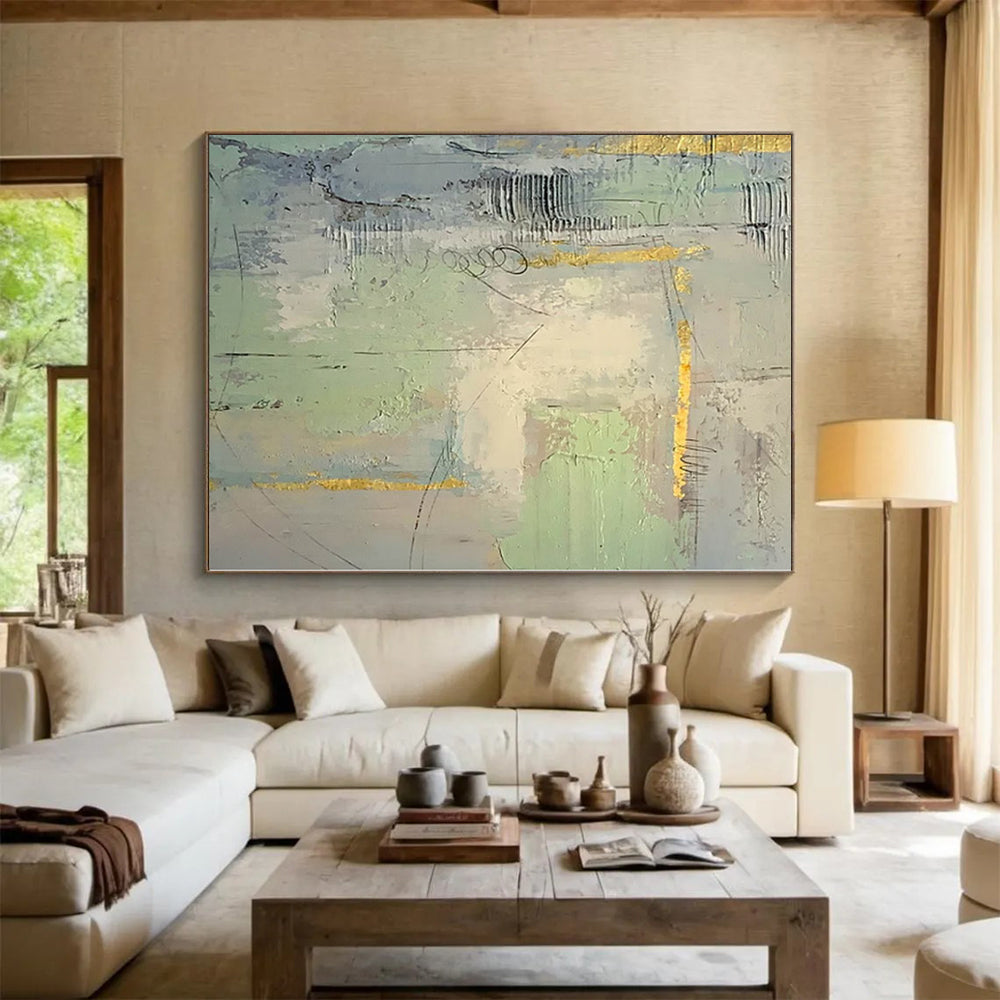 Vast Custom Abstract Art for Bathroom Vanity Wall