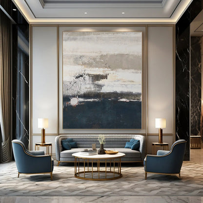 Immense Custom Abstract Painting for Agricultural Cooperative Lobbies