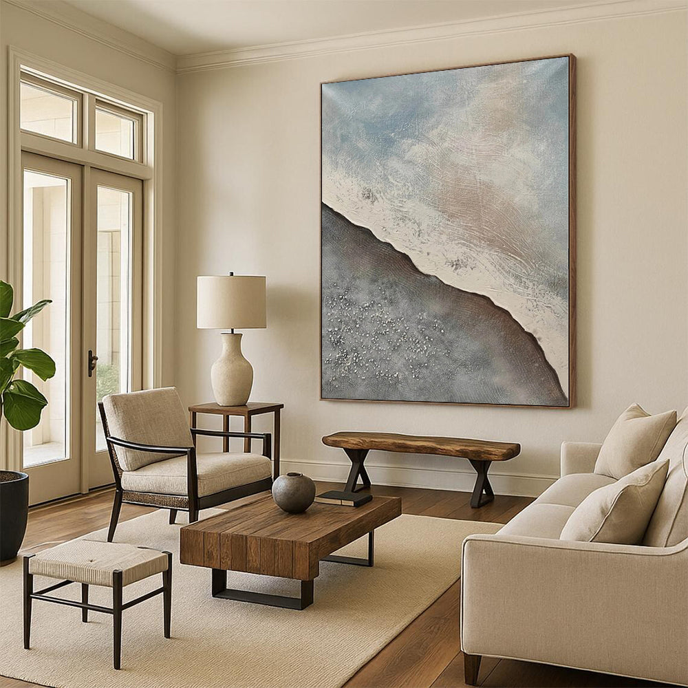 Immense Made-to-Order Abstract Painting for Home Music Room Instrument Display Areas