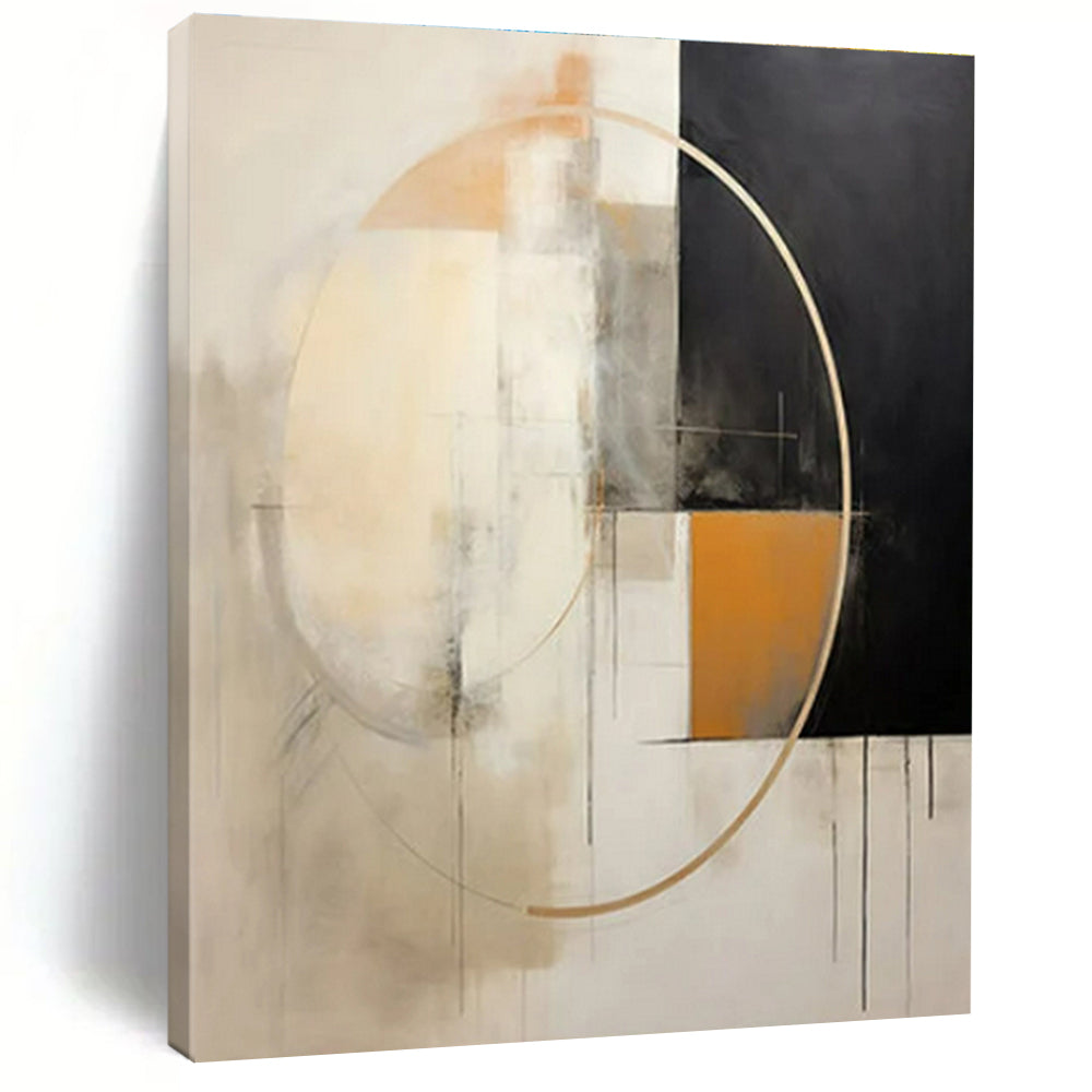 Vast Modern Abstract Painting for Sunroom Natural Light Harmony