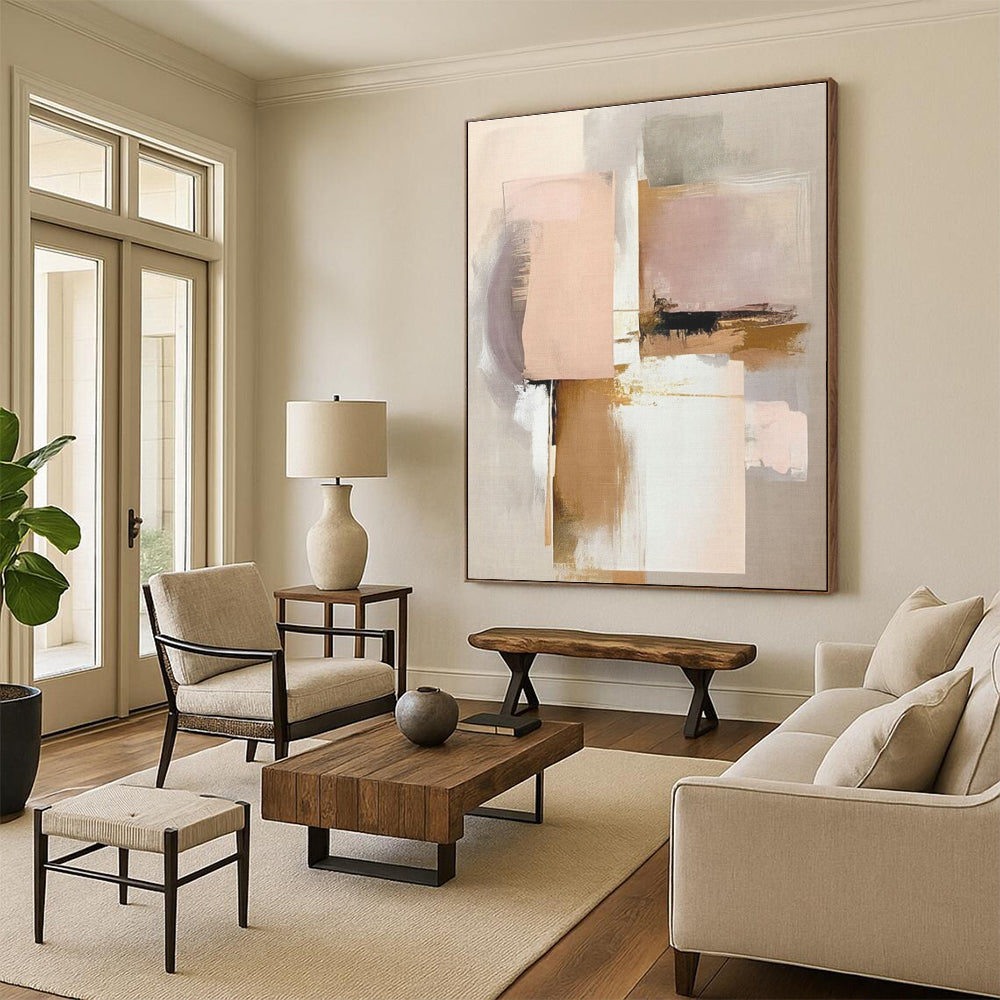 Huge Modern Abstract Art for Basement Home Theater Immersive Experience