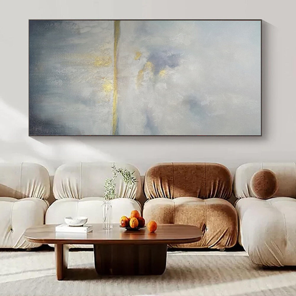 Large-Scale Custom Hand-Painted Abstract Art for Hallway & Entryway