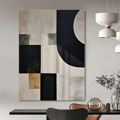 Hand-Painted Bespoke Abstract Mural for Hallway and Office