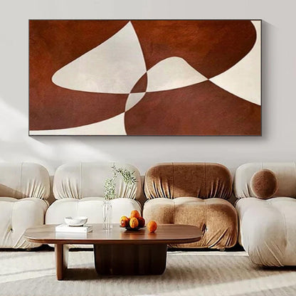 Huge Hand-Painted Contemporary Abstract Painting for Living Room Vaulted Ceilings