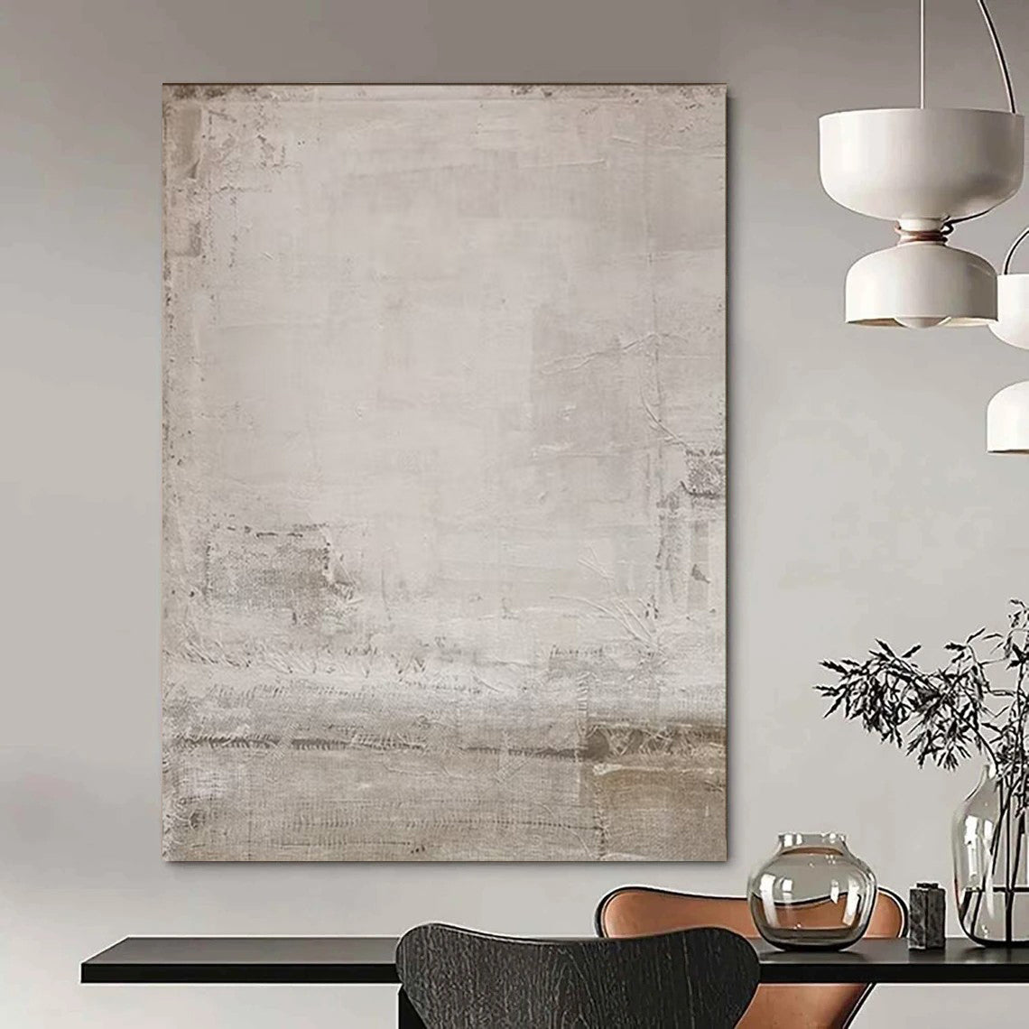 Large Hand-Painted Modern Abstract Wall Decor for Senior Living Community Memory Care Lounges