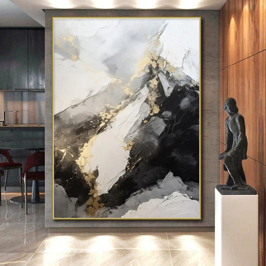 Super-Sized Modern Abstract Painting for Event Live Painting Demonstration Backdrops