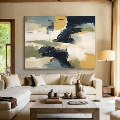Extra-Huge Contemporary Abstract Painting for Nursery Soothing and Serene Decor