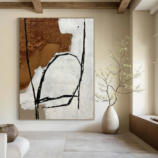 Super-Sized Hand-Painted Modern Abstract Wall Decor for Living Room Picture Windows