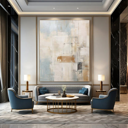 Giant Hand-Painted Contemporary Abstract Art for Family Home Art Studios