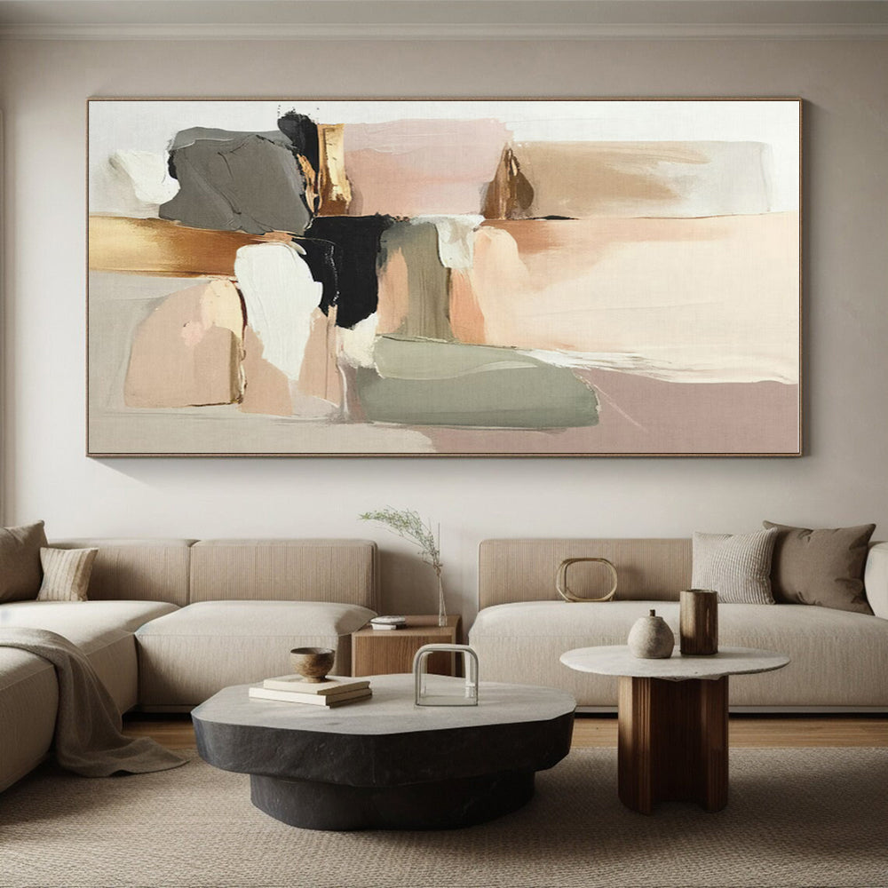 Super-Sized Contemporary Abstract Canvas for Modern Pet Grooming Station Wall