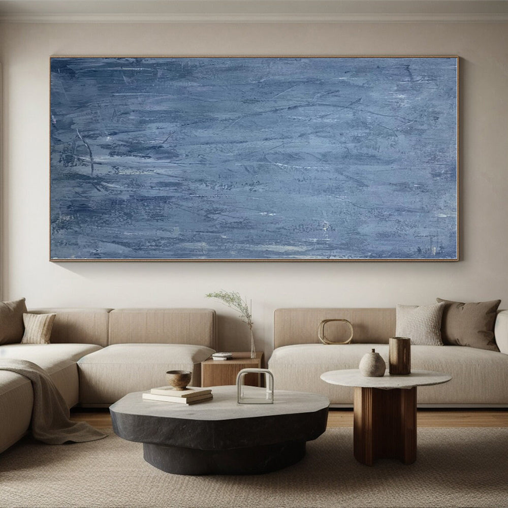 Super-Sized Hand-Painted Abstract Art for Basement Home Theater Main Wall