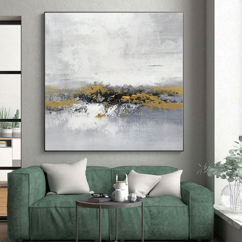 Super-Sized Custom Abstract Painting for Home Bar Back Wall
