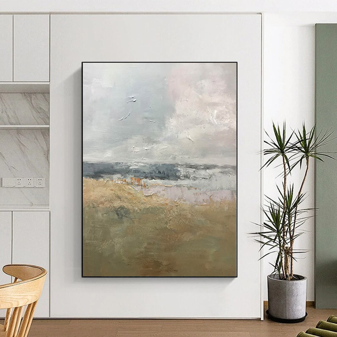 Large Custom Abstract Canvas for Kids’ Playroom Slide and Climbing Wall Areas
