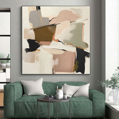 Large Custom Modern Abstract Art for Dining Room Decor in Contemporary Interiors
