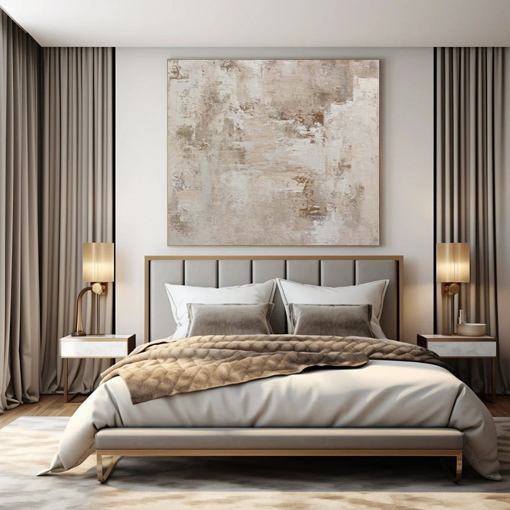 Custom Oversized Abstract Canvas for Entryway Foyers - Hand-Painted Acrylic