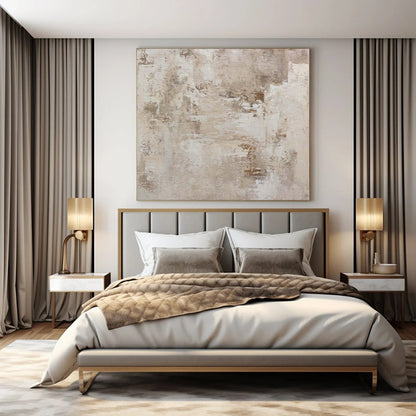 Custom Oversized Abstract Canvas for Entryway Foyers - Hand-Painted Acrylic