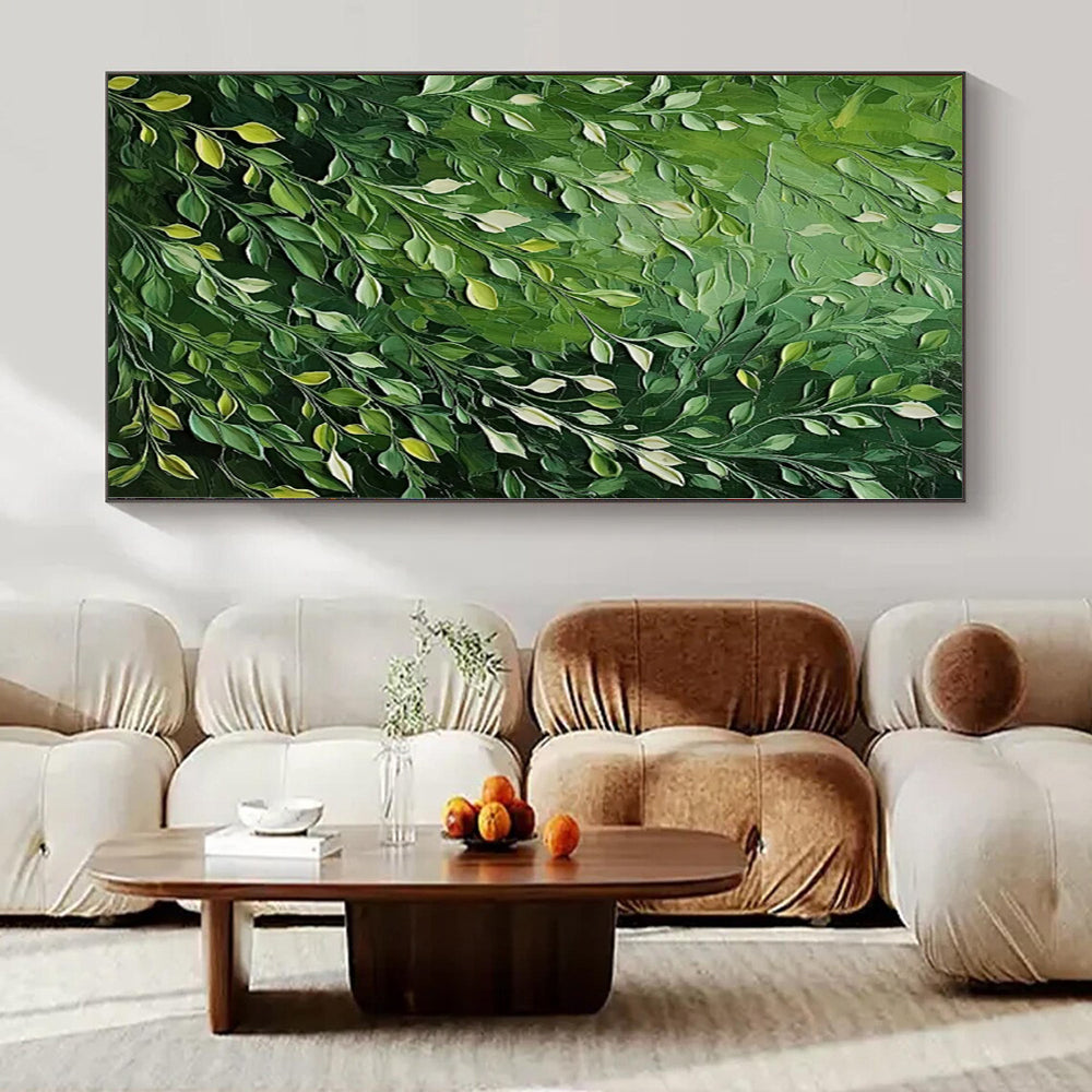 Grand Abstract Painting for Kids' Treehouse Interiors - Hand-Painted Mixed Media
