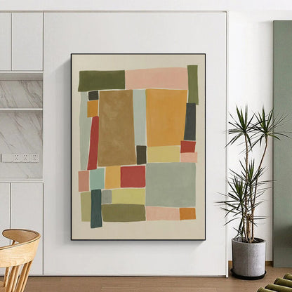Giant Made-to-Order Abstract Painting for Living Room Bookshelf Feature Walls