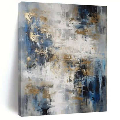 Large Custom Hand-Painted Abstract Canvas for Office Hallways