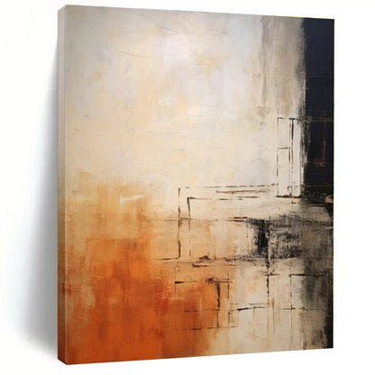 Oversized Custom Hand-Painted Abstract Mural for Living Room and Bar