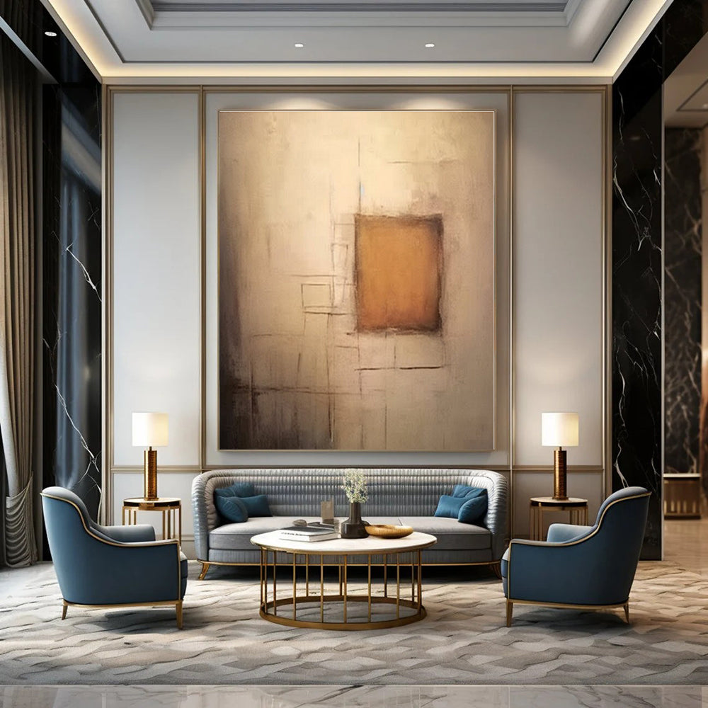 Hand-Painted Personalized Abstract Wall Art for Executive Offices