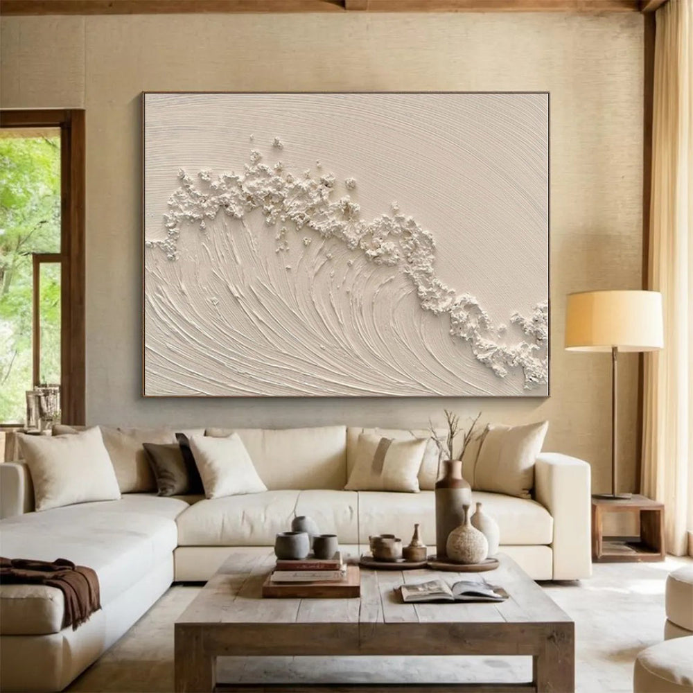 Monumental Abstract Canvas for Nursery Crib Soothing Background LargeART0681
